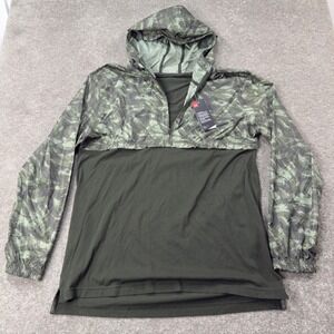Under Armour Hoodie Mens XXL Green Camo Quarter Zip Fitted Windbreaker 1311107